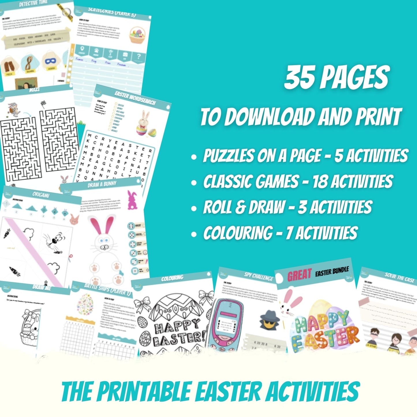 Easter Escape Room for Kids at home - printable easter games