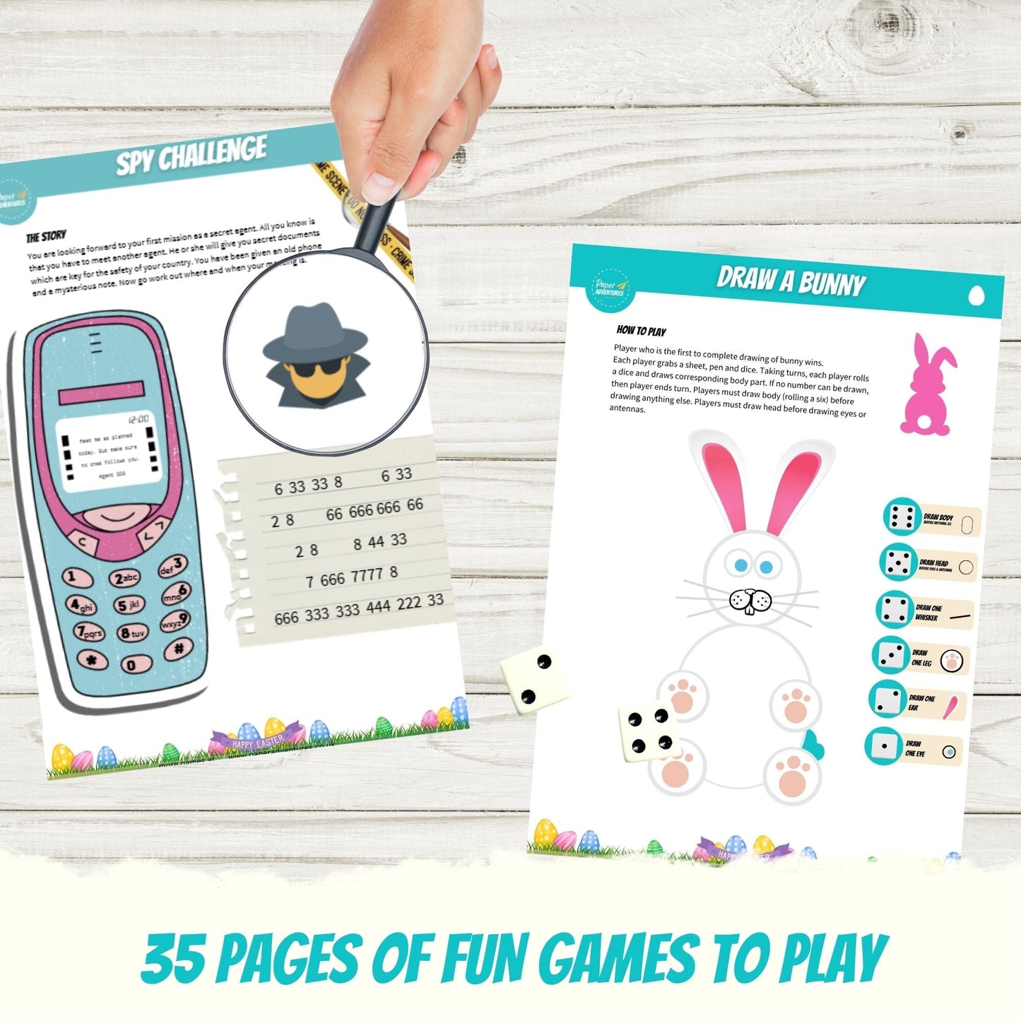 Easter Escape Room for Kids at home - draw an easter bunny
