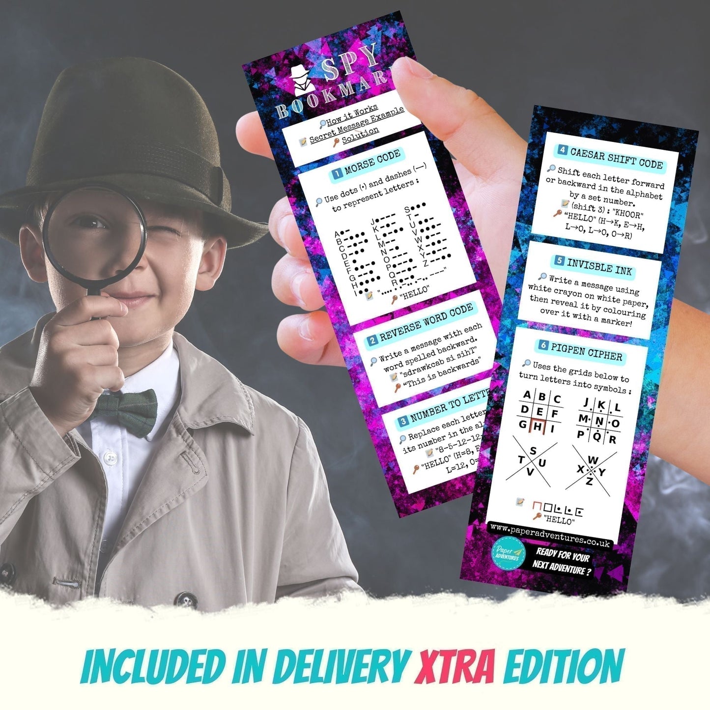 Escape Room for Kids at home : Case of Auntie's Manor is a detective mystery who-dunnit birthday activity - detective spy bookmark