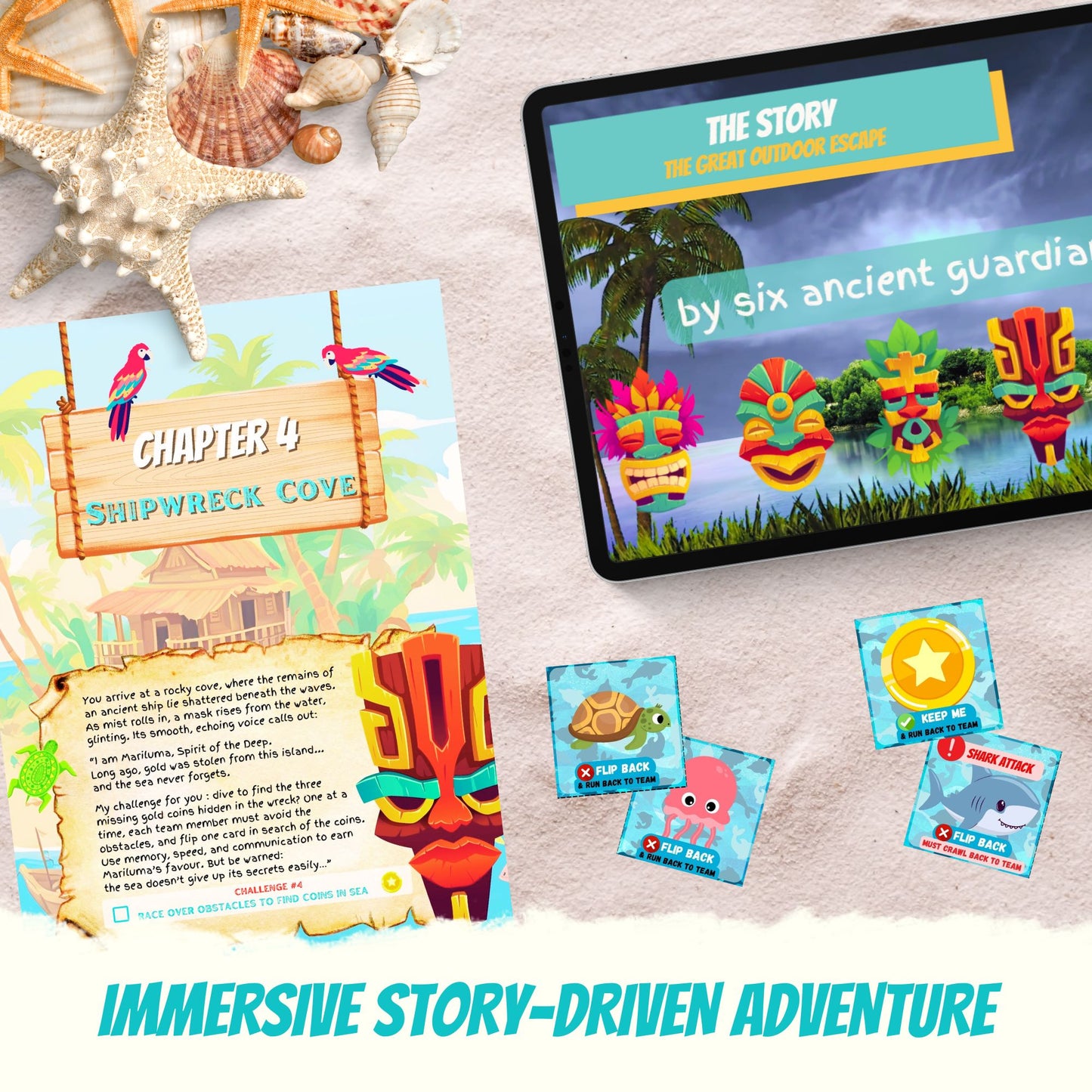 Escape Room for kids and escape game at home perfect for children birthday parties : Great Outdoor Escape summer camp children party game - immersive story-driven adventure