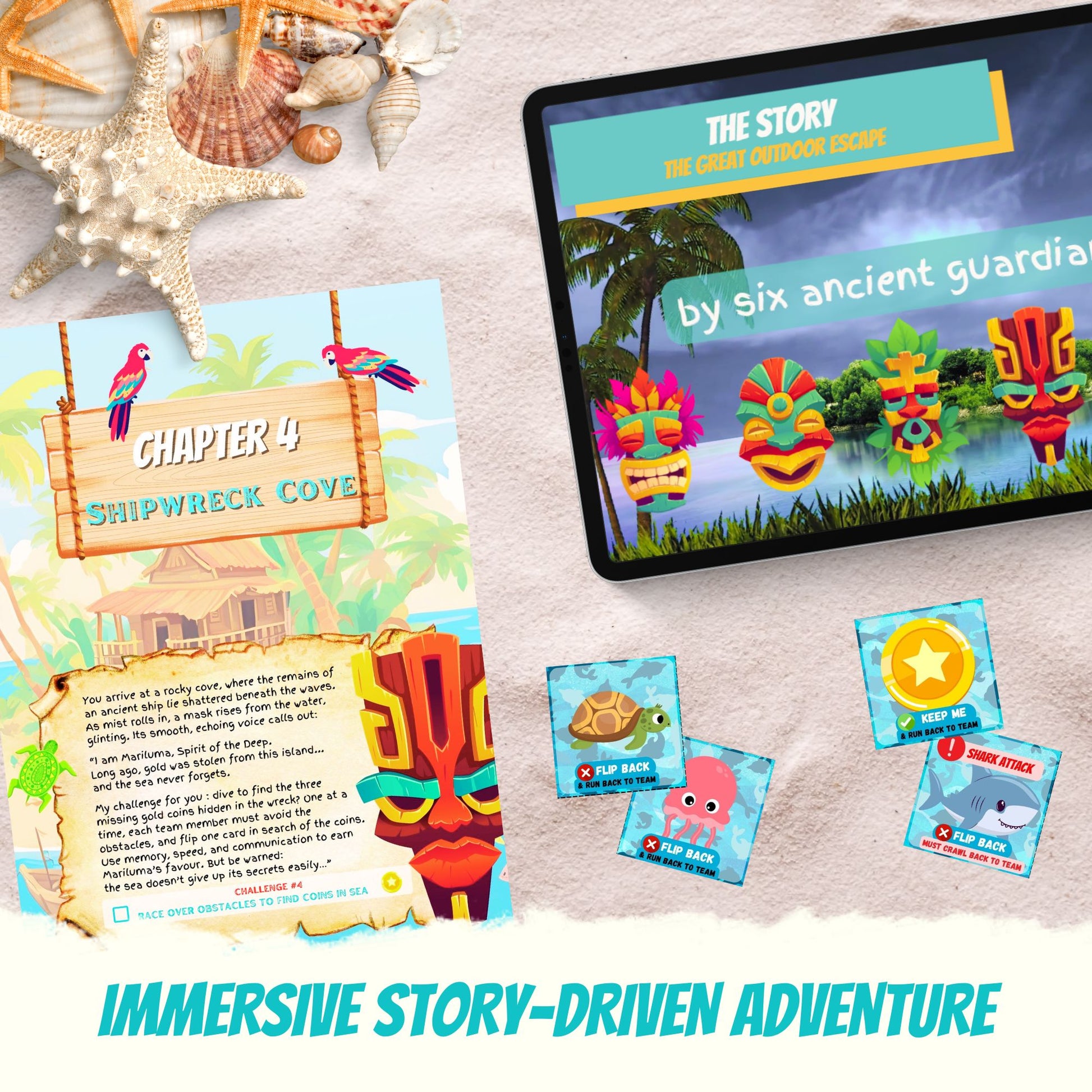 Escape Room for kids and escape game at home perfect for children birthday parties : Great Outdoor Escape summer camp children party game - immersive story-driven adventure