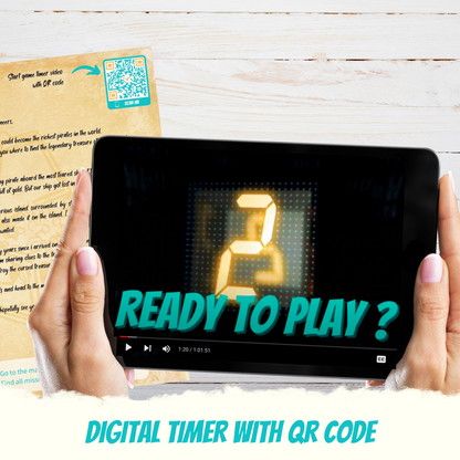 Escape Room Game kit for kids perfect for children birthday parties : Great Wizard Escape. Home family activity - QR code timer