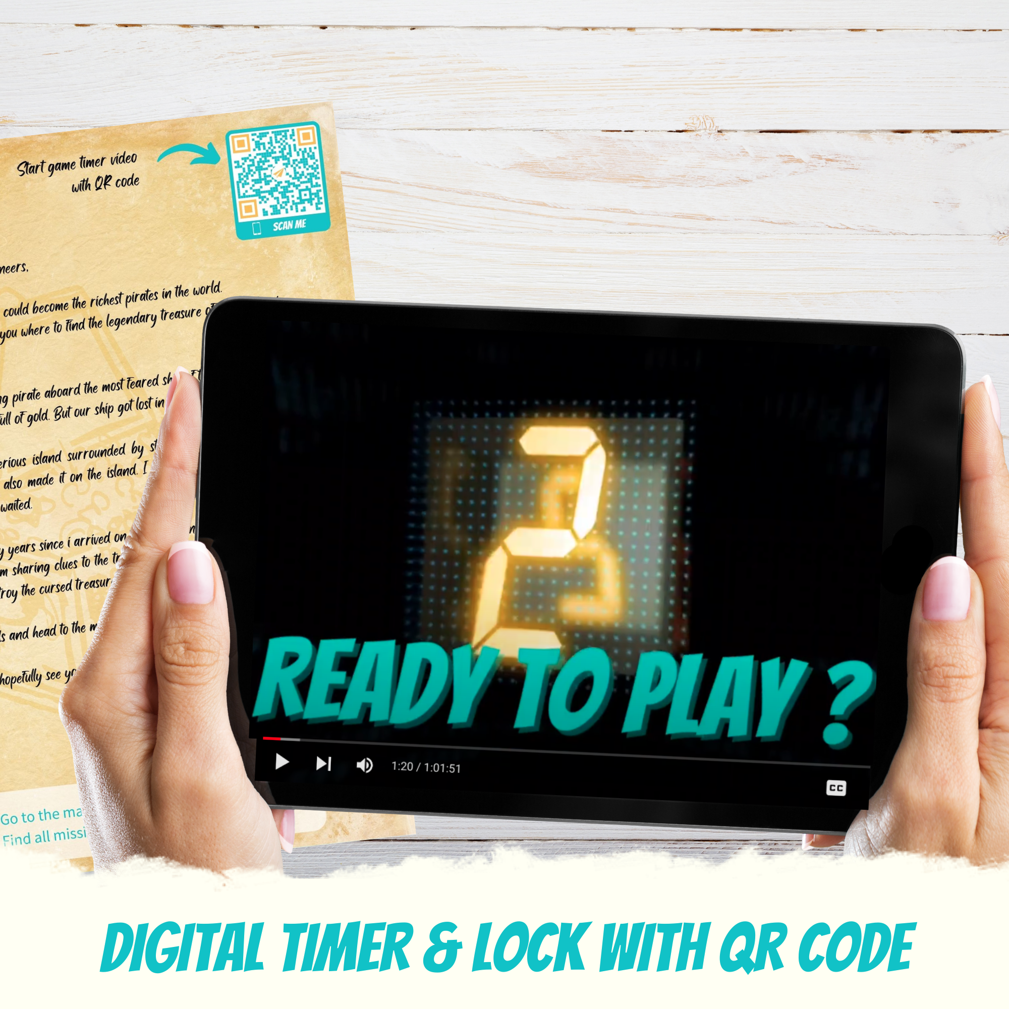 Escape Room Game kit for kids perfect for children birthday parties : Great Easter Escape. Home family easter bunny egg treasure hunt  activity - QR timer