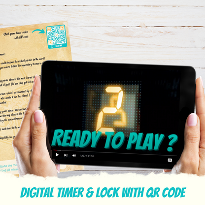 Escape Room Game kit for kids perfect for children birthday parties : Great Easter Escape. Home family easter bunny egg treasure hunt  activity - QR timer