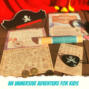 Escape Room Game kit for kids perfect for children birthday parties : Treasure of Dodo Island. Home family pirate caribbean treasure hunt  activity-  treasure map puzzle