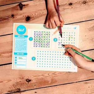 Paper adventures - Dots and boxes - children and family classic printable game - children playing