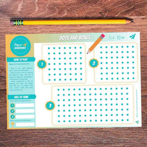 Paper adventures - Dots and boxes - children and family classic printable game
