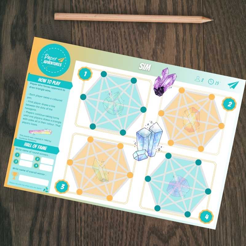 Paper adventures - Sim - children and family classic printable game