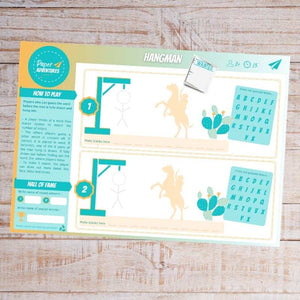 Paper adventures - Hangman - children and family classic printable game