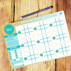 Paper adventures - noughts and crosses or tic tac toe - children and family classic printable game